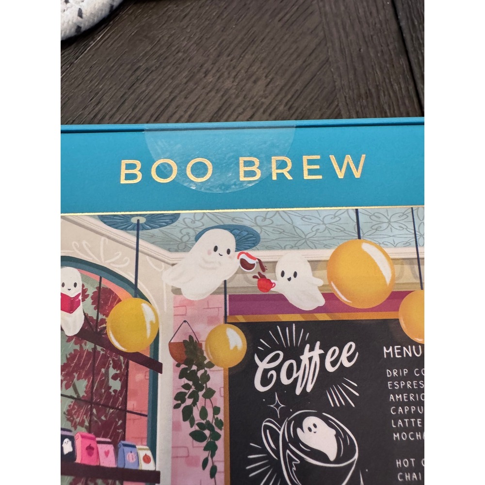 Hobbry Jenna Caswell Boo Brew 500 Piece Jigsaw Puzzle Halloween Ghosts Coffee - Picture 5 of 6